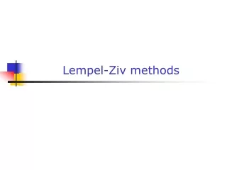 Lempel-Ziv methods