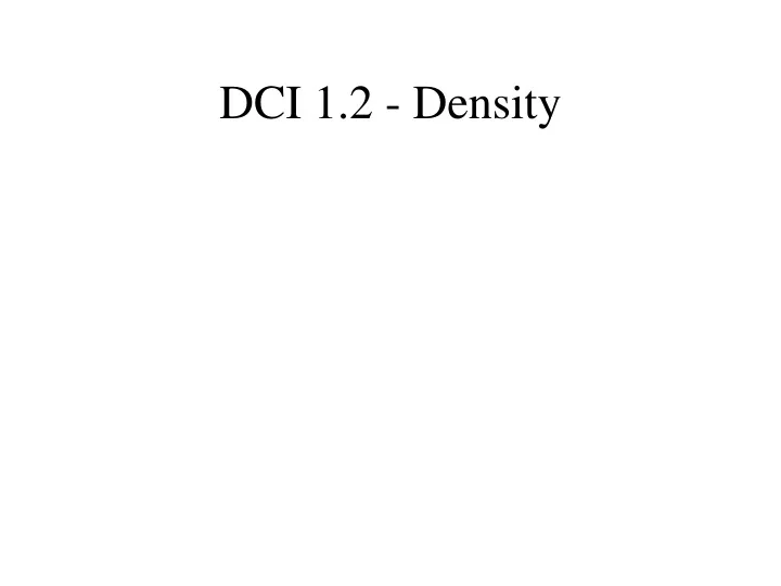 dci 1 2 density