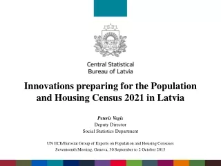 Innovations preparing for the Population and Housing Census 2021 in Latvia