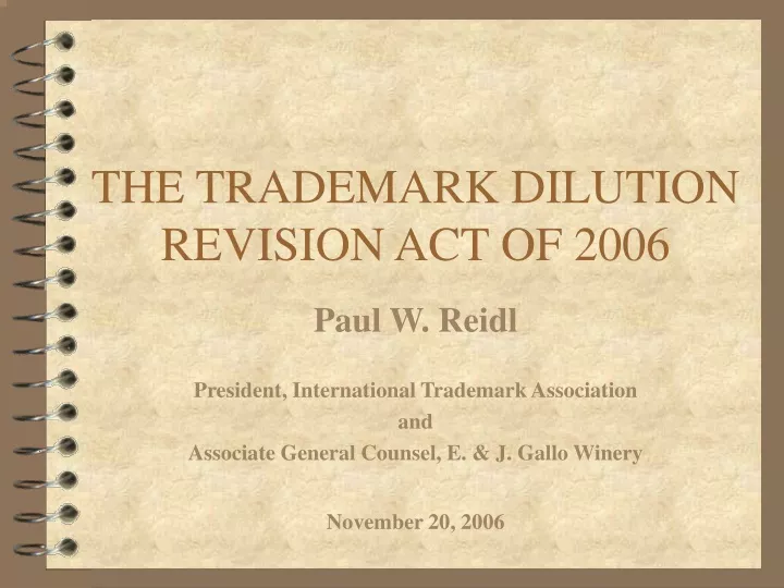 the trademark dilution revision act of 2006