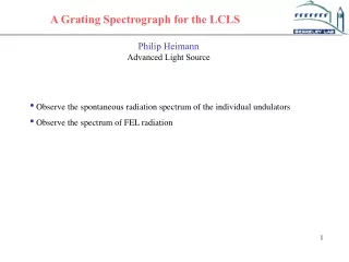 A Grating Spectrograph for the LCLS