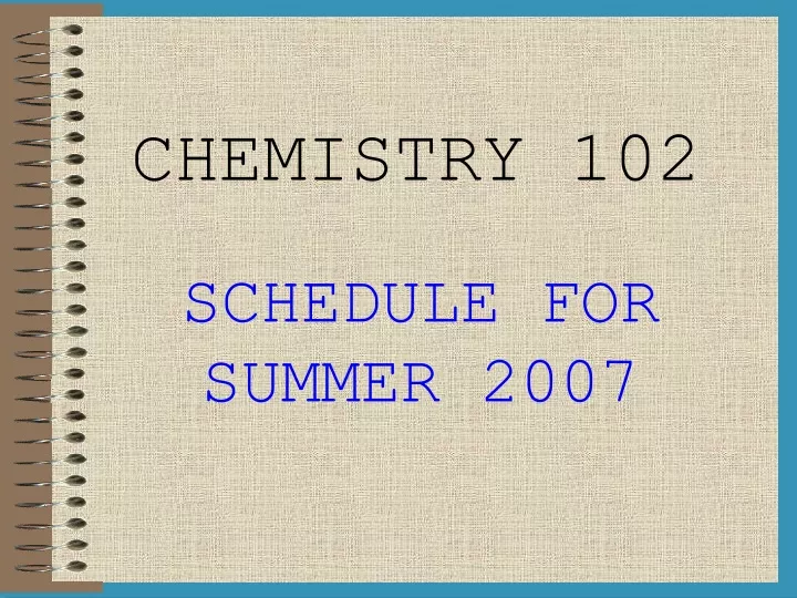 chemistry 102