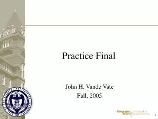 Practice Final