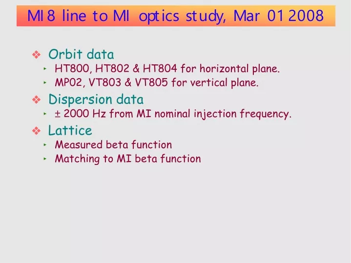 mi8 line to mi optics study mar 01 2008