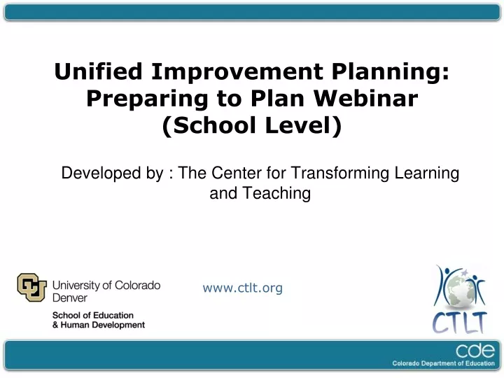 developed by the center for transforming learning and teaching