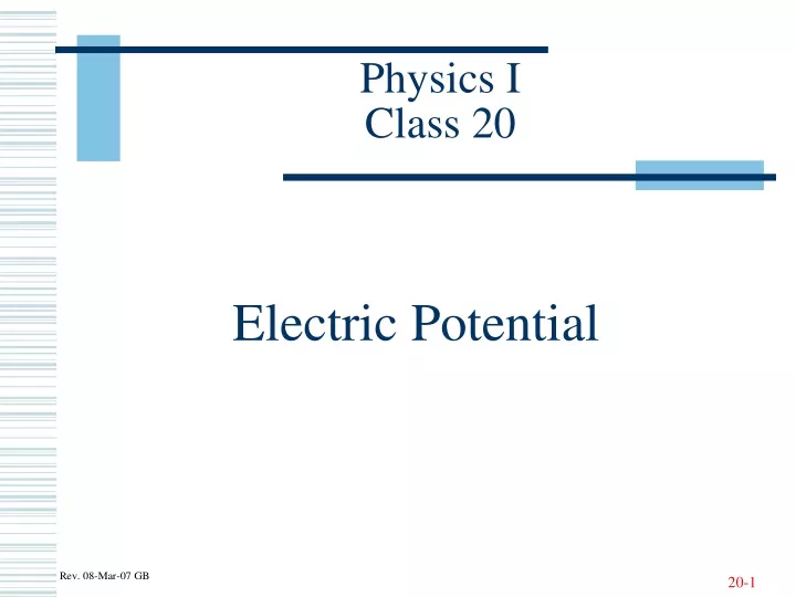 physics i class 20