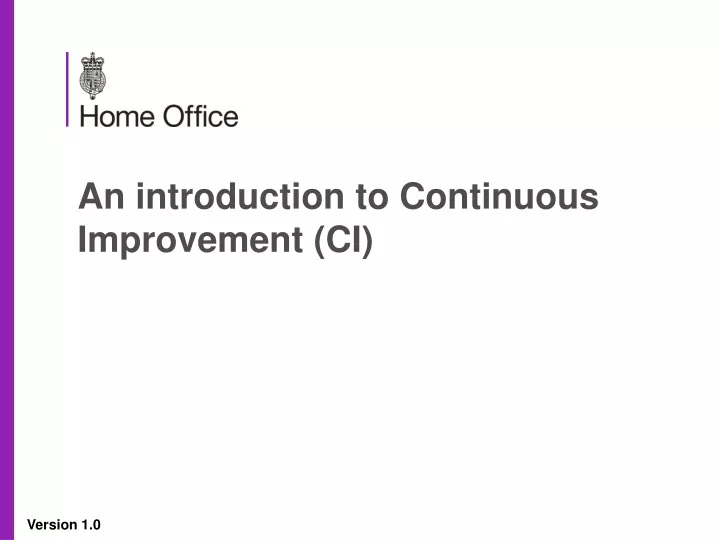 an introduction to continuous improvement ci