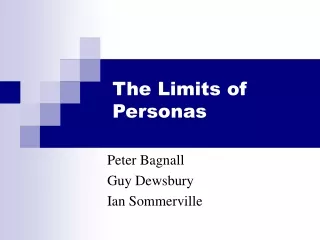 The Limits of Personas