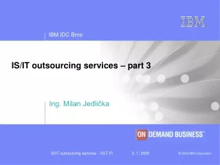 IS/IT outsourcing services – part 3