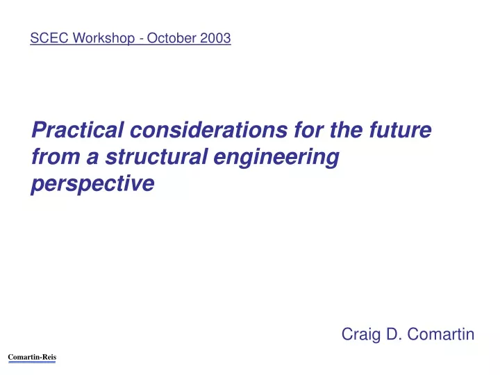 scec workshop october 2003 practical