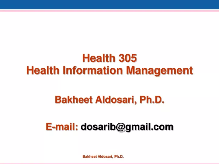 health 305 health information management