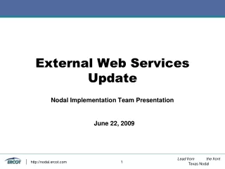 External Web Services  Update