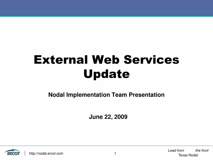 external web services update