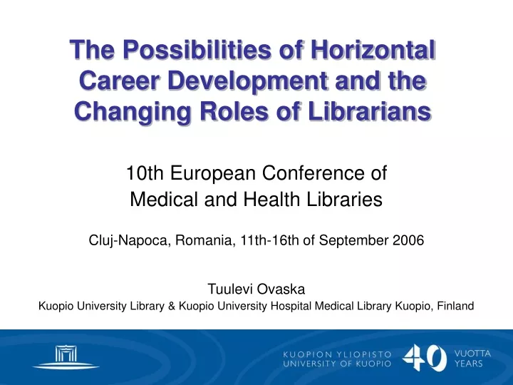 the possibilities of horizontal career development and the changing roles of librarians