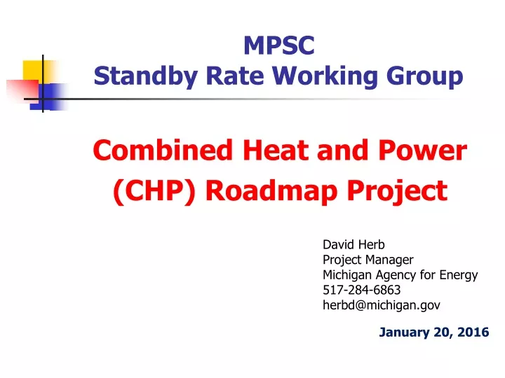mpsc standby rate working group