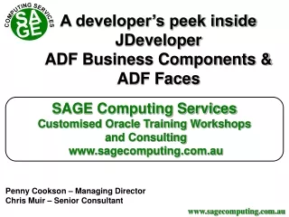 A developer’s peek inside JDeveloper ADF Business Components &amp; ADF Faces