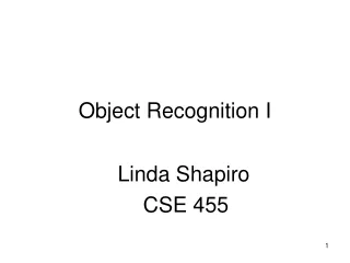 Object Recognition I