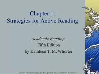 Chapter 1:   Strategies for Active Reading
