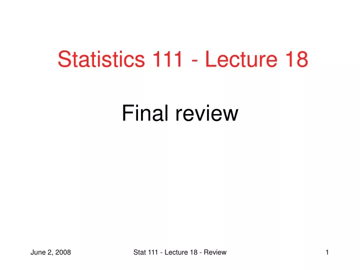 final review