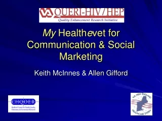 My  Health e vet for Communication &amp; Social Marketing