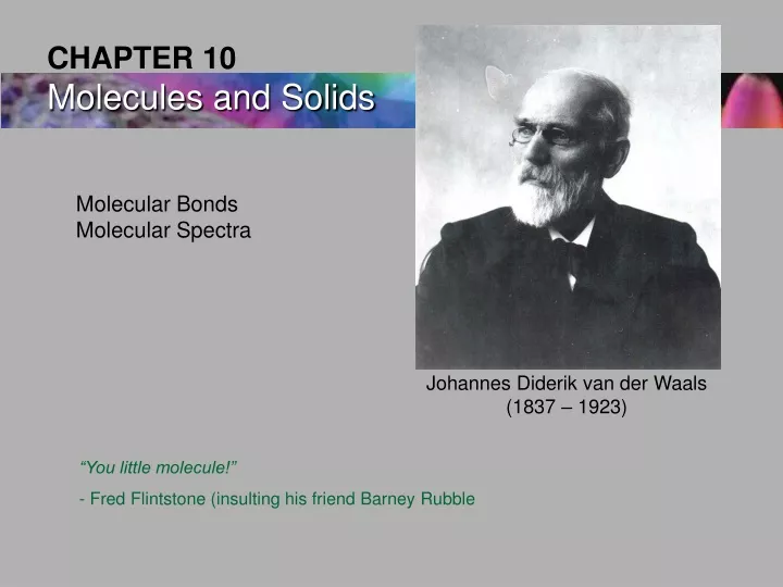 chapter 10 molecules and solids