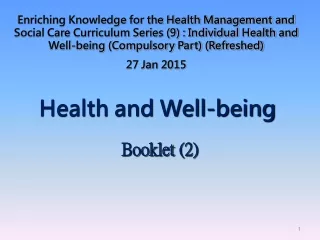 Health and Well-being