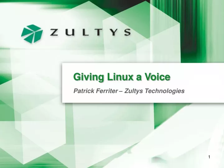 giving linux a voice