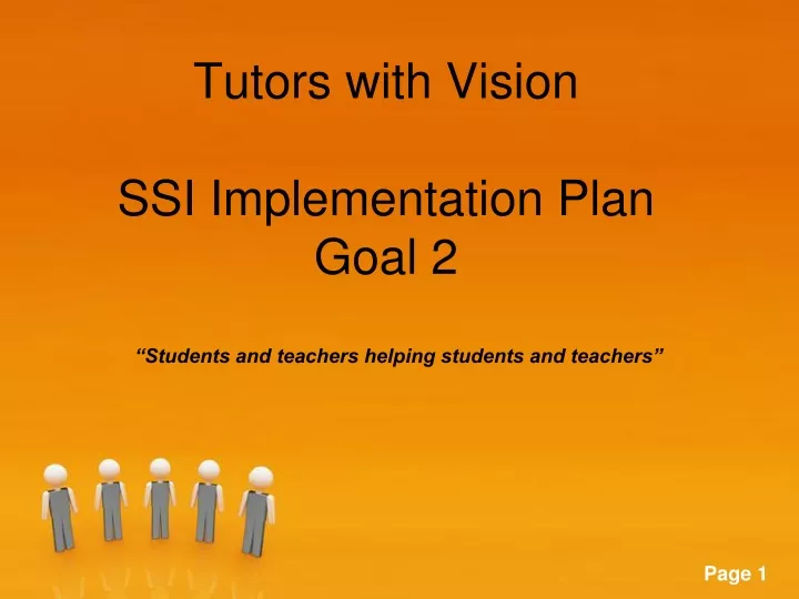 tutors with vision ssi implementation plan goal 2