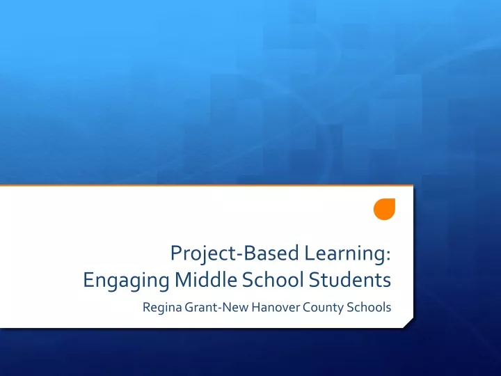 project based learning engaging middle school students