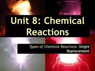 Unit 8: Chemical Reactions