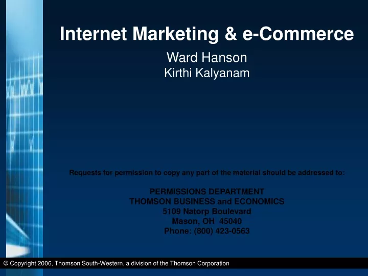 internet marketing e commerce ward hanson kirthi