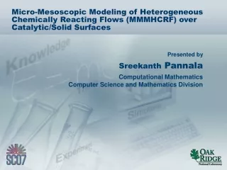 Sreekanth  Pannala Computational Mathematics Computer Science and Mathematics Division