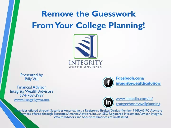 remove the guesswork from your college planning