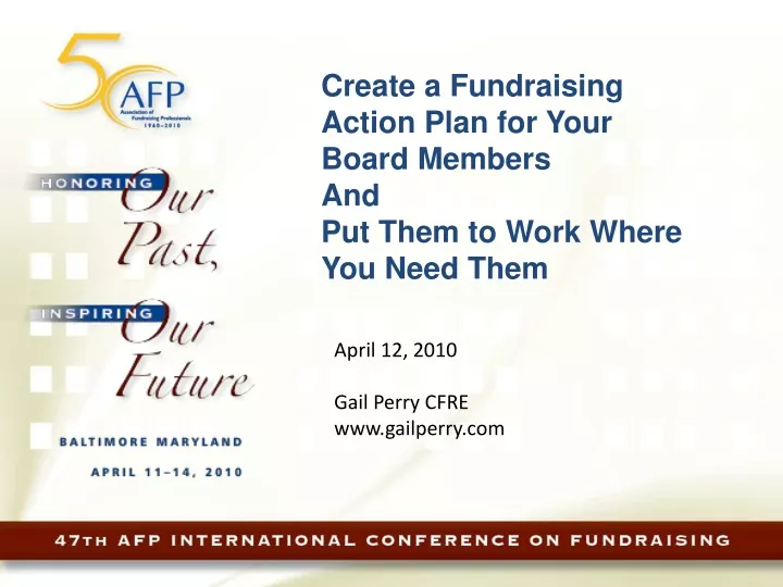 create a fundraising action plan for your board