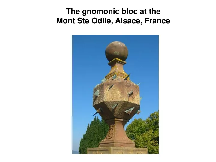the gnomonic bloc at the mont ste odile alsace