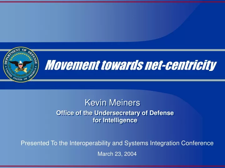 kevin meiners office of the undersecretary of defense for intelligence