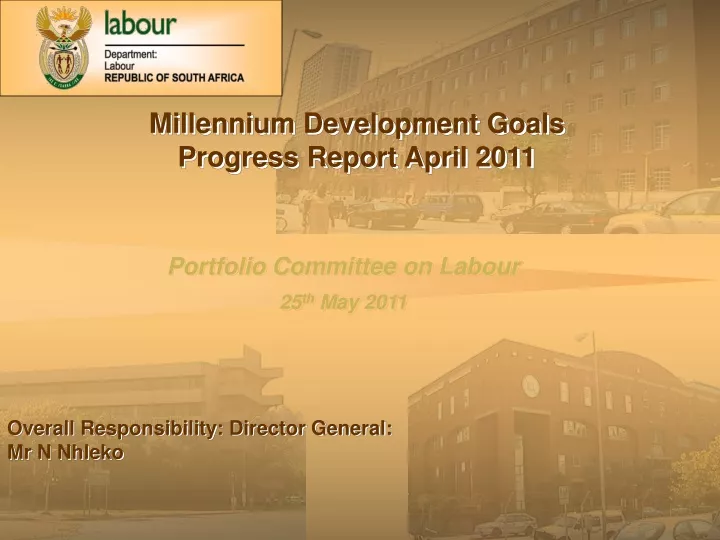 millennium development goals progress report