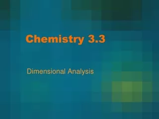 Chemistry 3.3