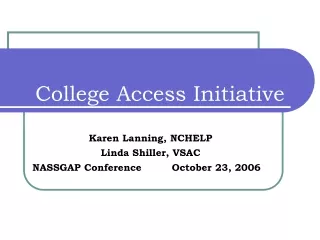 College Access Initiative