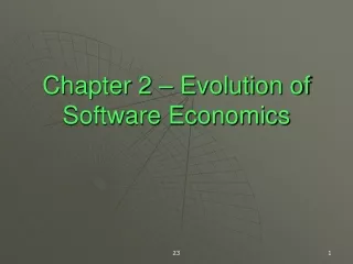 Chapter 2 – Evolution of Software Economics