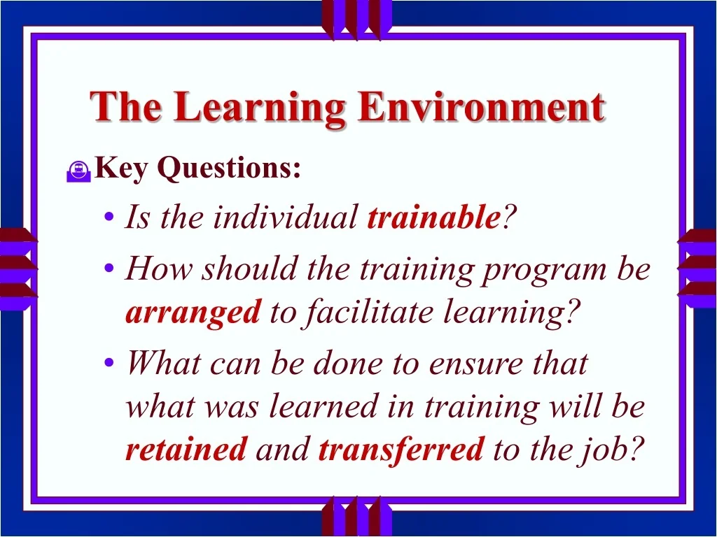 PPT - The Learning Environment PowerPoint Presentation, free download ...