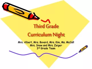 Third Grade  Curriculum Night