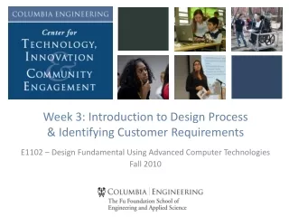 Week 3: Introduction to Design Process  &amp; Identifying Customer Requirements