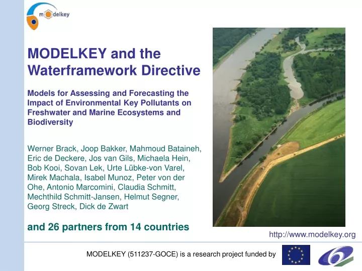 modelkey and the waterframework directive models