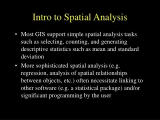 Intro to Spatial Analysis