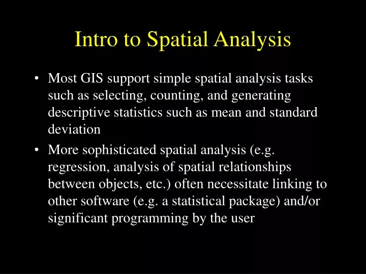 intro to spatial analysis