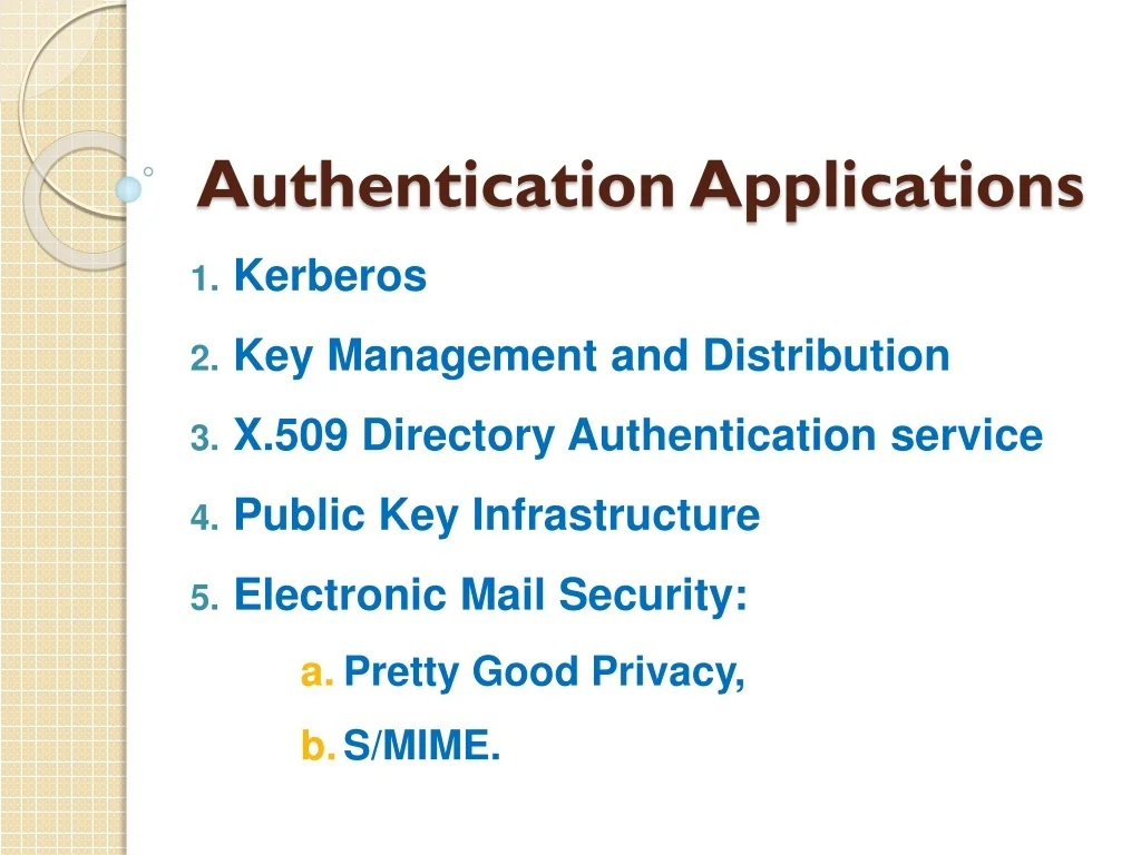 PPT - Authentication Applications PowerPoint Presentation, free ...