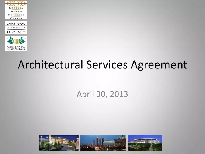 architectural services agreement