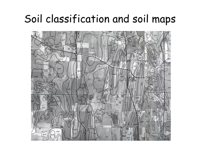 soil classification and soil maps
