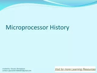 Microprocessor  History